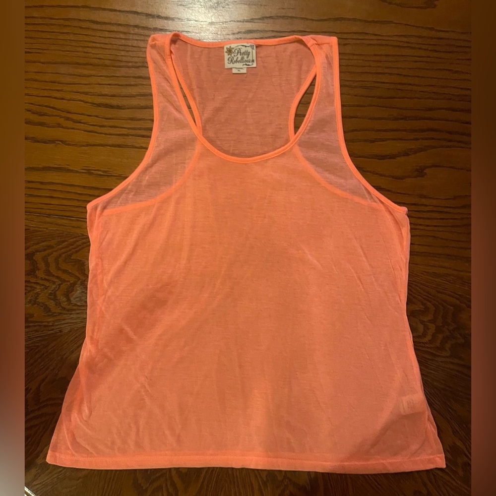 Pretty Rebellious Melon Racerback Tank Top